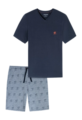 Pyjama Schiesser Men 182609 95/5 Nightwear Night Blue