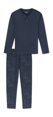 Pyjama Schiesser Homme 182655 Fine Interlock Graphite