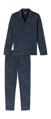 Pyjama Schiesser 182656 Fine Interlock Herren Graphite