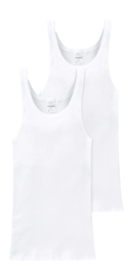 Unterhemden Schiesser 205172 Essentials DR Herren White (2er-Set)