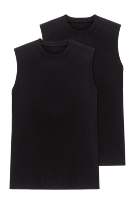 Unterhemden Schiesser 228010 American T-Shirt Herren Black (2er-Set)