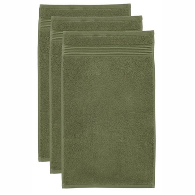 Gästehandtuch Beddingshouse Sheer Olive Green (3er Set)