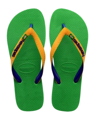 Slipper Havaianas Unisex Brasil Mix Leaf Green/Marine Blue