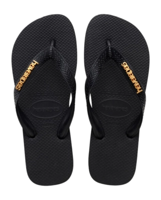 Slipper Havaianas Women Top Logo Metallic Black/Black