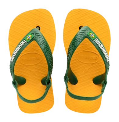 Tongs Havaianas Baby Brasil Logo II Pop Jaune/Amazon