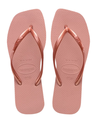 Tongs Havaianas Femme Carré Crocus Rose