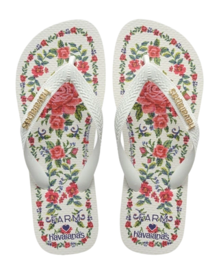 Tongs Havaianas Unisexe Top Farm Beleza White