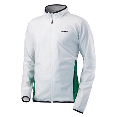 Veste de Tennis HEAD Club Woven Jacket Boys White Green Club