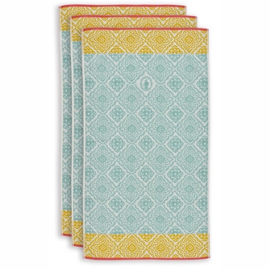 Handdoek Pip Studio Jacquard Check Light Blue (Set van 3)