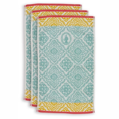 Gastendoek Pip Studio Jacquard Check Light Blue (Set van 3)