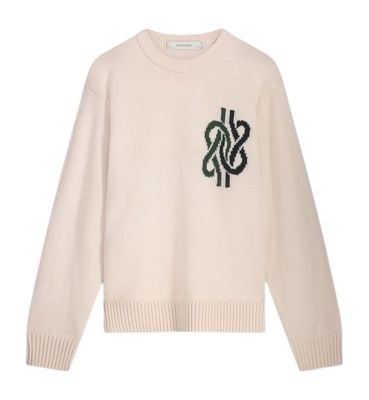 Sweater Filling Pieces Men Knit Knot Antique White