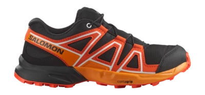 Trailrunning Schoen Salomon Kids Speedcross Black/Cherry Tomato/Turmeric