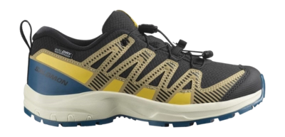 Chaussures de Trail Salomon Kids XA Pro V8 WP Black/Gray Green/Powder Giallo
