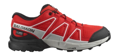 Trailrunning Schoen Salomon Kids Speedcross WP Flame Scarlet/Black/Lunar Rock
