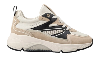 Cruyff Footwear Madina Bold Suede/Soft Leather White/Black