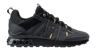 Cruyff Footwear Fearia Hex Tech Titanium Mesh Black/Dull Gold
