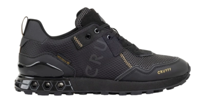 Cruyff Footwear Superbia Hex Tech Ripstop/Titanium Mesh Black/Dull Gold