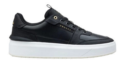Cruyff Footwear Endorsed Tennis Soft Leather/Tumbled Black/Gold