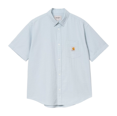 Shirt Carhartt WIP S/S Toland Unisex Stripe Blue Fog