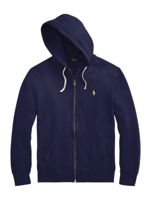 Strickjacke Ralph Lauren Cotton Blend Fleece Hoodie Herren Cruise Navy