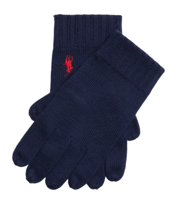 Gants Ralph Lauren Homme Signature Pony Wool Hunter Navy