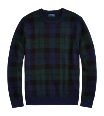 Pullover Ralph Lauren Plaid Washable Wool Herren Blackwatch Combo