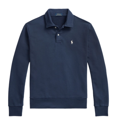 Pullover Ralph Lauren Loopback Fleece Collared Sweatshirt Herren Cruise Navy