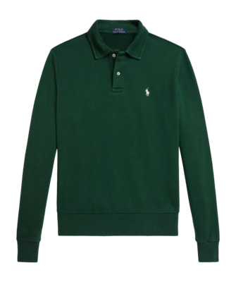 Sweater Ralph Lauren Men Loopback Fleece Collared Sweatshirt Vintage Pine