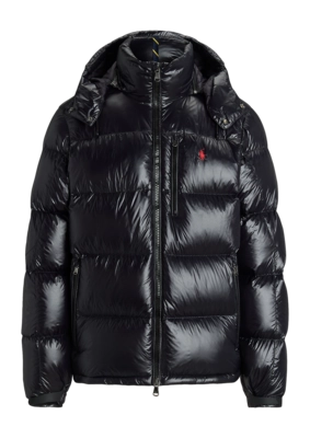 Jacke Ralph Lauren The Gorham Glossed Down Jacket Herren Polo Black Glossy