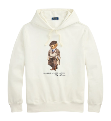 Hoodie Ralph Lauren Men Polo Bear Fleece Hoodie Deckwash White Bear