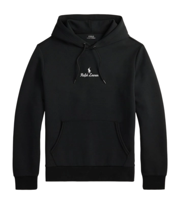Hoodie Ralph Lauren Logo Double Knit Herren Polo Black