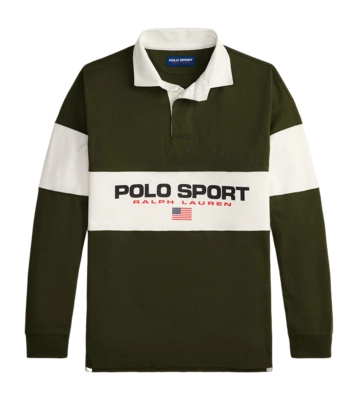 Hemd Ralph Lauren Big Fit Polo Sport Rugby Herren Company Olive
