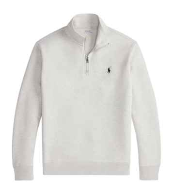 Pullover Ralph Lauren Double Knit Quarter Zip Sweater Herren Lt Sport Heather