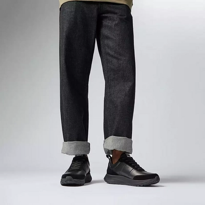 7---F-MODE-FLOW-MENS-LEATHER-SUEDE-SNEAKERS-ALL-BLACK_IN8-090_1