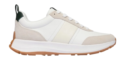 FitFlop Men F-Mode Flow Sneaker Leather Urban White/Stone