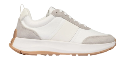 Sneaker FitFlop F-Mode Flow Suede Mix Flatform Sneakers Damen Urban White