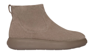 FitFlop Women IQ-Comff Suede Zip Ankle Boots Taupe