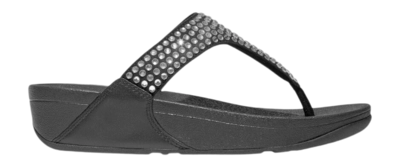 Tongs FitFlop Femme Lulu Maxi-Crystal Toe-Post Sandals Black