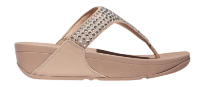 Tongs FitFlop Femme Lulu Maxi-Crystal Toe-Post Sandals Classic Beige