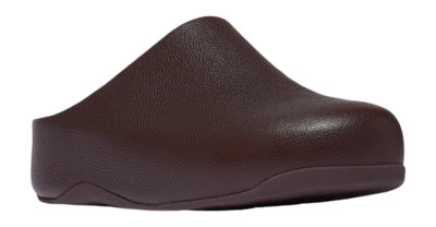Clog FitFlop Shuv Tumbled-Leather Clogs Damen Chocolate