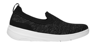 Sneaker FitFlop Super-Q Knit Slip-Ons Damen Black / Silvereen