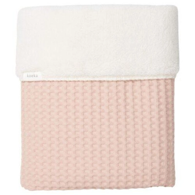 Ledikantdeken Koeka Wafel/Teddy Oslo Rosa Salt/Pebble