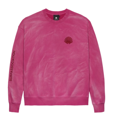 Pullover New Amsterdam Surf Association Damaged Logo Crewneck Unisex Magenta