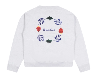2---Grey Flora Crewneck_Back copy