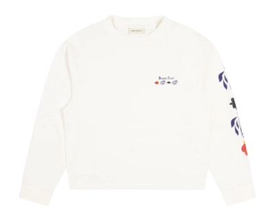 Langarmshirt Bram's Fruit Flora Herren Solid Weiß