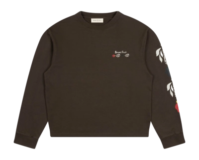 Langarmshirt Bram's Fruit Flora Herren Solid Charcoal