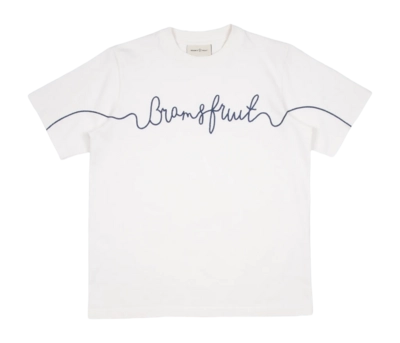 T-Shirt Bram's Fruit Garden Hose Chain Stitch Herren White