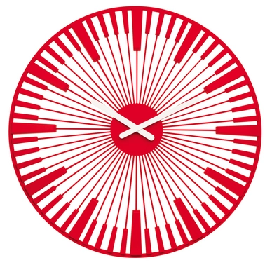Wandklok Koziol Piano Red