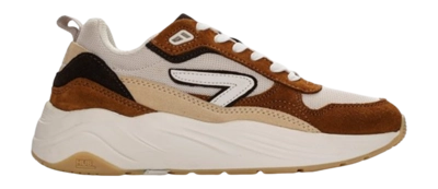 Baskets HUB Women Glide S43 Beige Off White Cognac