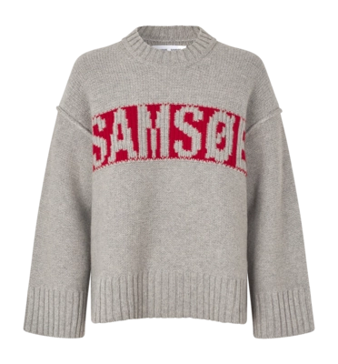 Crew Neck Samsoe Samsoe Sakeiku Samsoe Damen Grey Melange